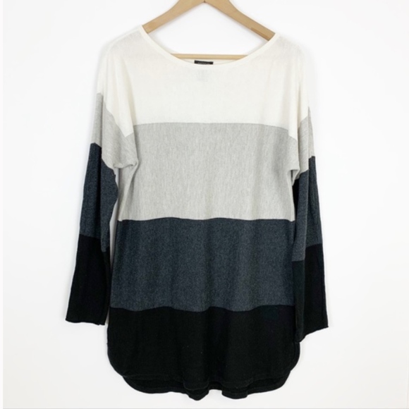 Ann Taylor Factory Sweaters - Ann Taylor Color Blocked Striped Tunic